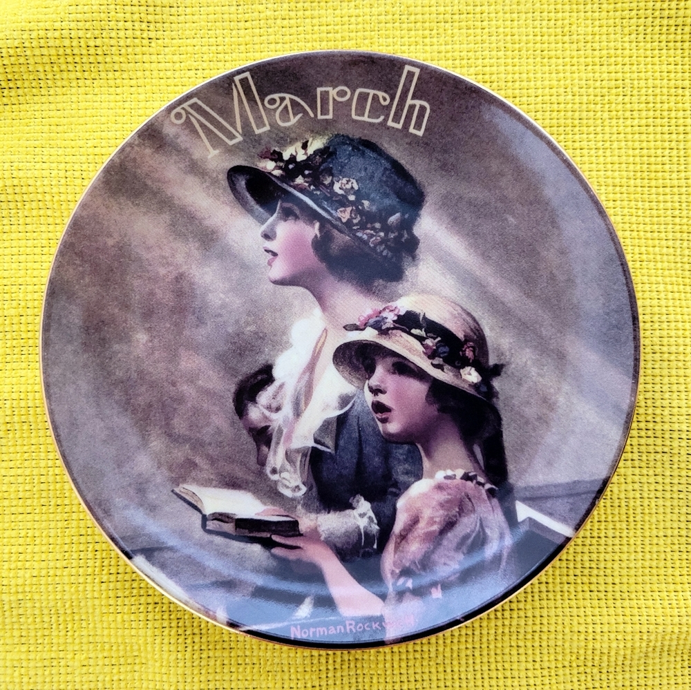 1996 Norman Rockwell March collectors plate Faith
